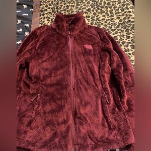 Maroon north face jacket